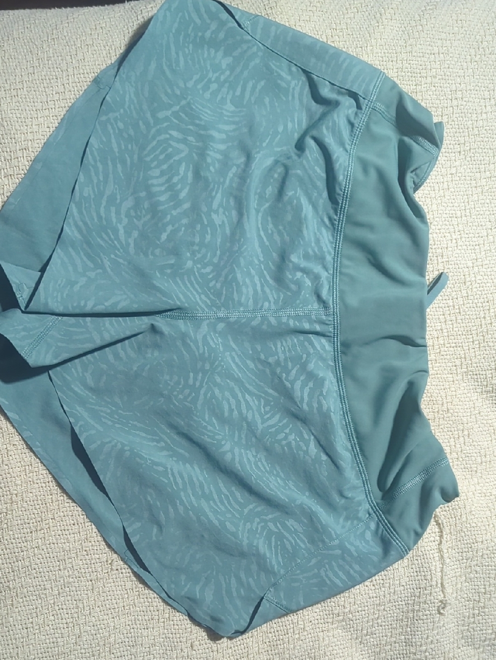 Athleta Light Teal High-Waist Active Shorts Run with It